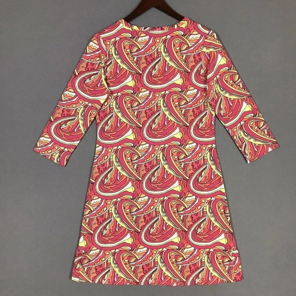 Lulu B Dress Size XS 3/4 Sleeve Stretch Nylon Green Black Geometric Print UPF 50 - Picture 6 of 16